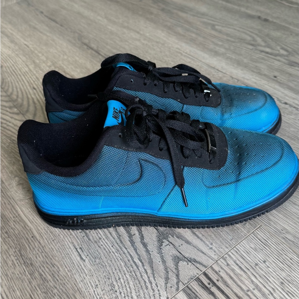 Nike Blue and Black Force 1 Sneakers